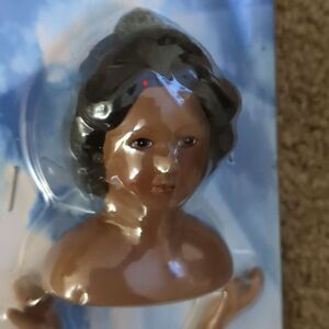 Darice Doll Head Sealed Ethnic Black, Indian, Hispanic Porcelain Angel Head Hand